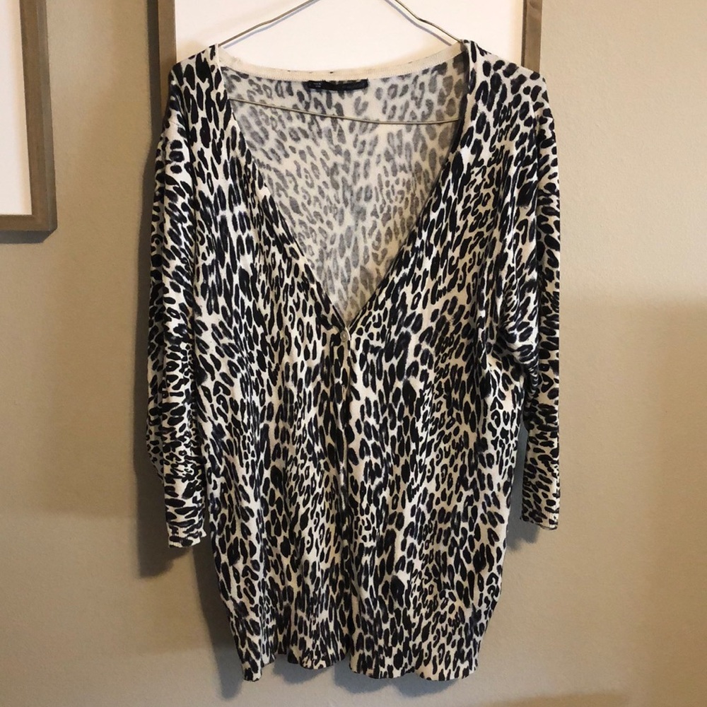 Maurices Animal Print Cardigan